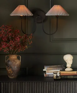 Alternative view of McVea Double Sconce Modern Wall Lighting Fixture for Bathroom, Bedroom, or Hallway